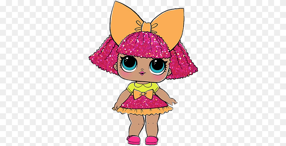 Lol Surprise Glitter Queen Transparent Stickpng Lol Surprise Doll Glitter Queen, Baby, Person, Toy, Face Free Png Download