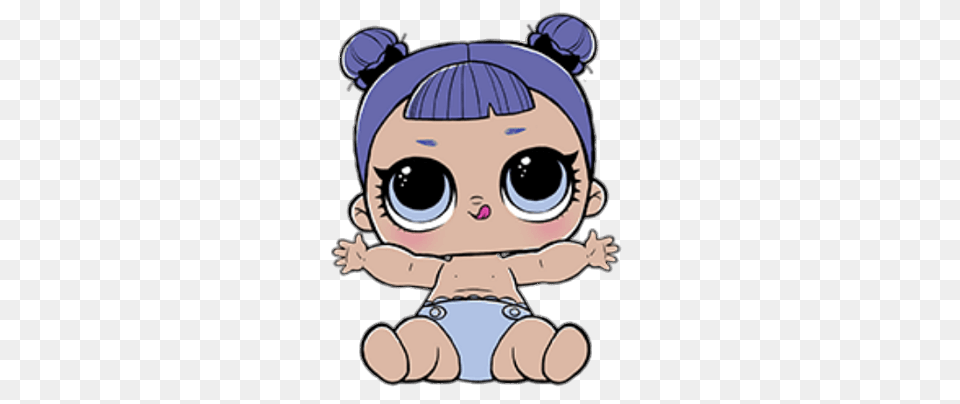 Lol Surprise Lil Midnight, Baby, Person, Head Png