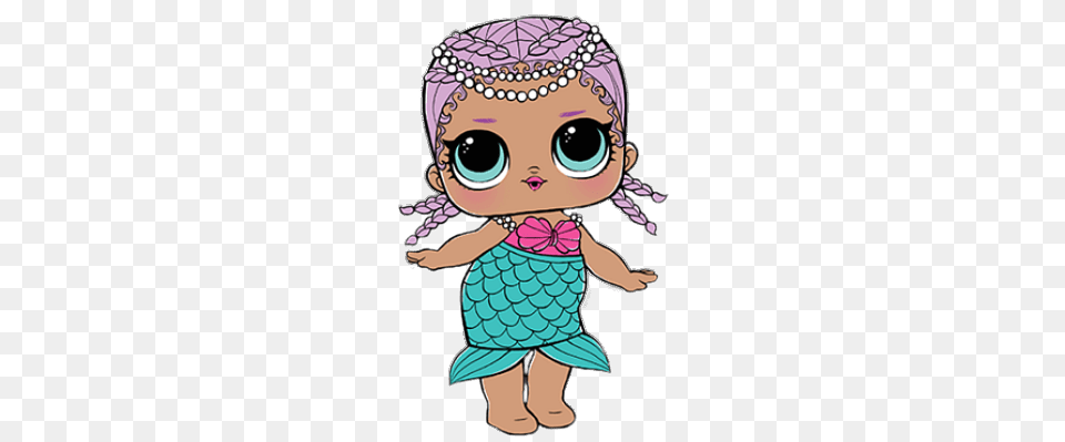 Lol Surprise Merbaby, Baby, Person, Toy, Doll Free Transparent Png