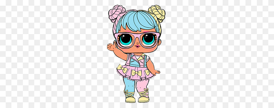 Lol Surprise Pink And Blue Girl, Baby, Book, Comics, Person Png Image