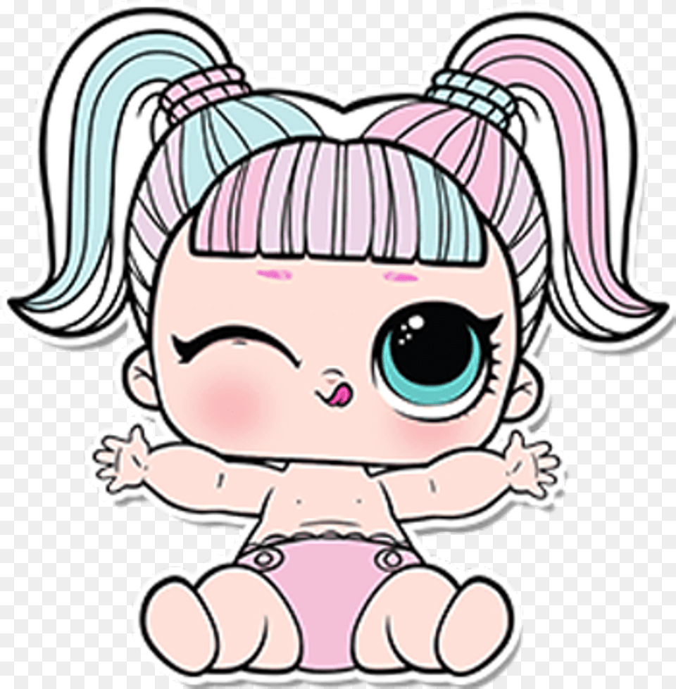 Lol Surprise Unicorn Lil Sister, Baby, Person, Face, Head Free Png