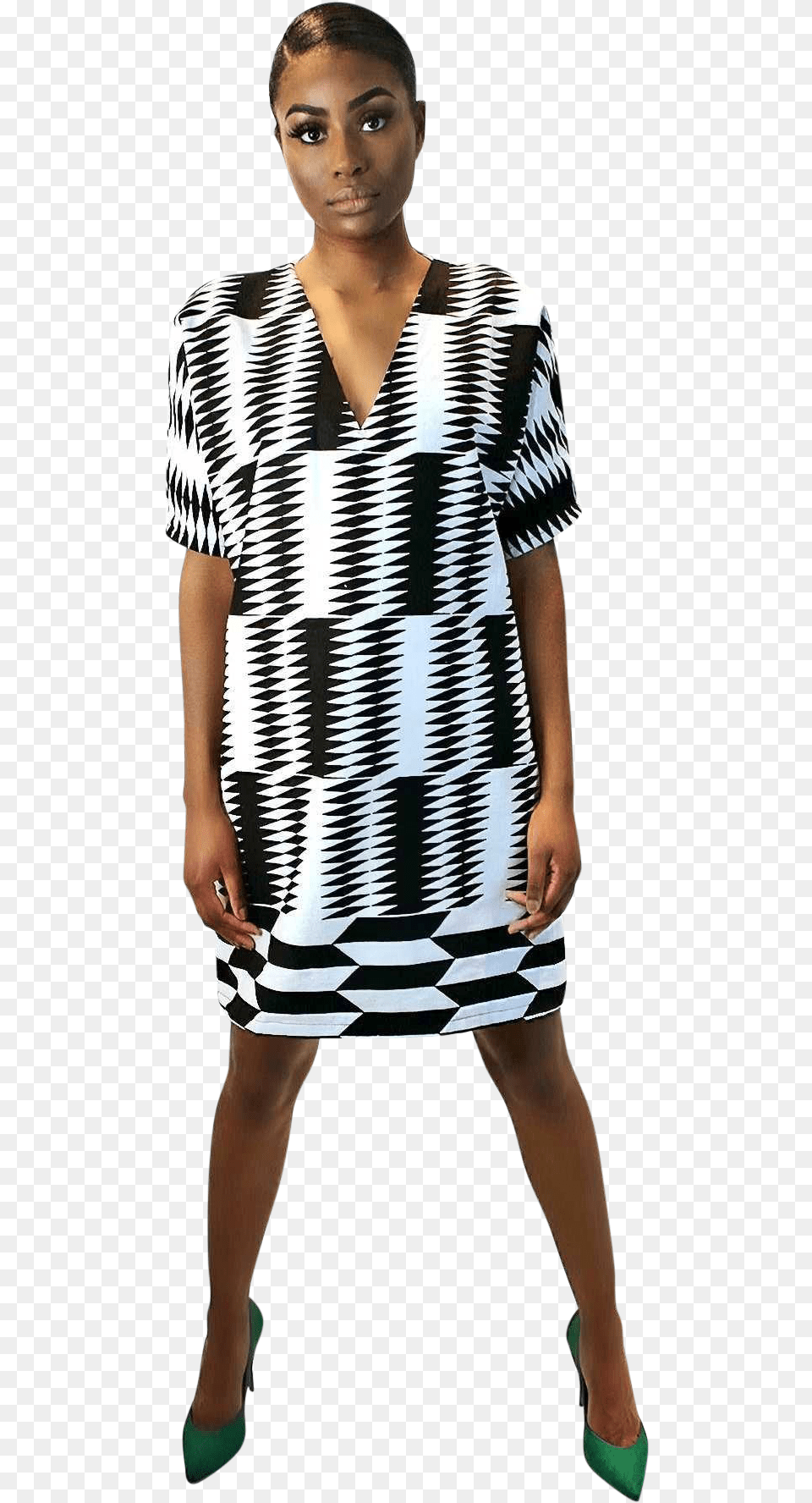 Lola Black And White Print Dress Photo Shoot, Blouse, Clothing, Sleeve, Person Free Transparent Png