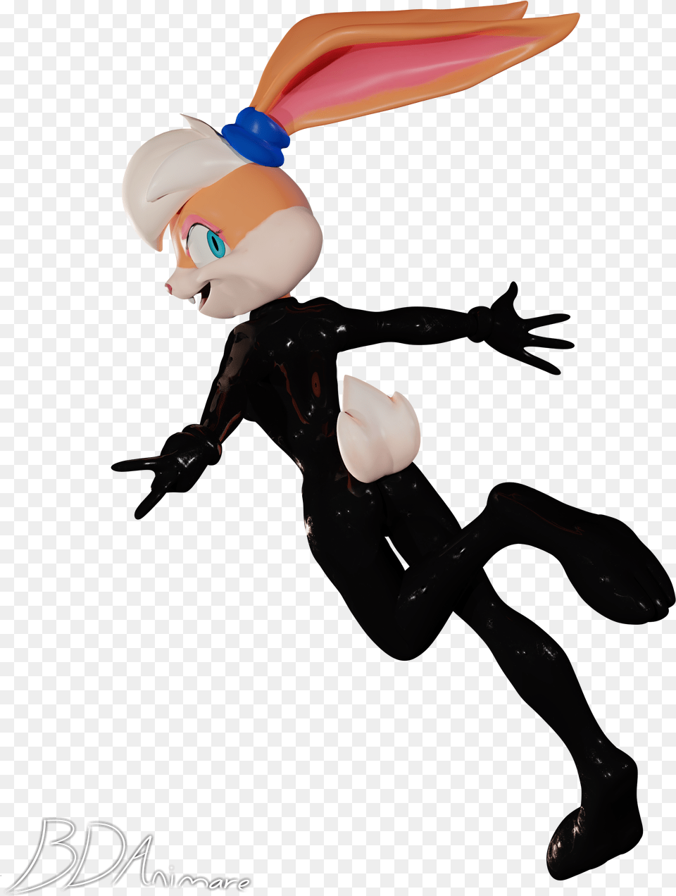 Lola Black Catsuit Cartoon, Figurine, Adult, Female, Person Free Transparent Png