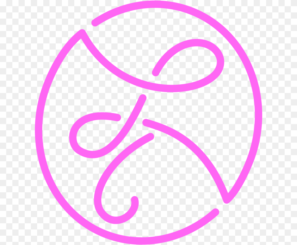 Lola Torch Logomark Neon Purple Pink Circle, Text, Light, Disk Free Png