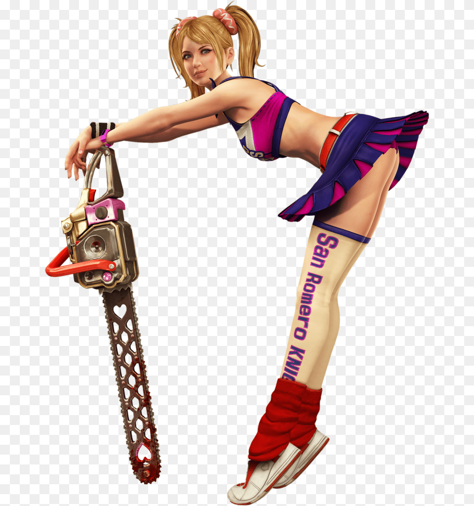 Lollipop Chainsaw Juliet Starling By Ivances D5j52cz Lollipop Chainsaw Game Art 32x24 Poster Decor, Adult, Weapon, Sword, Person Free Transparent Png