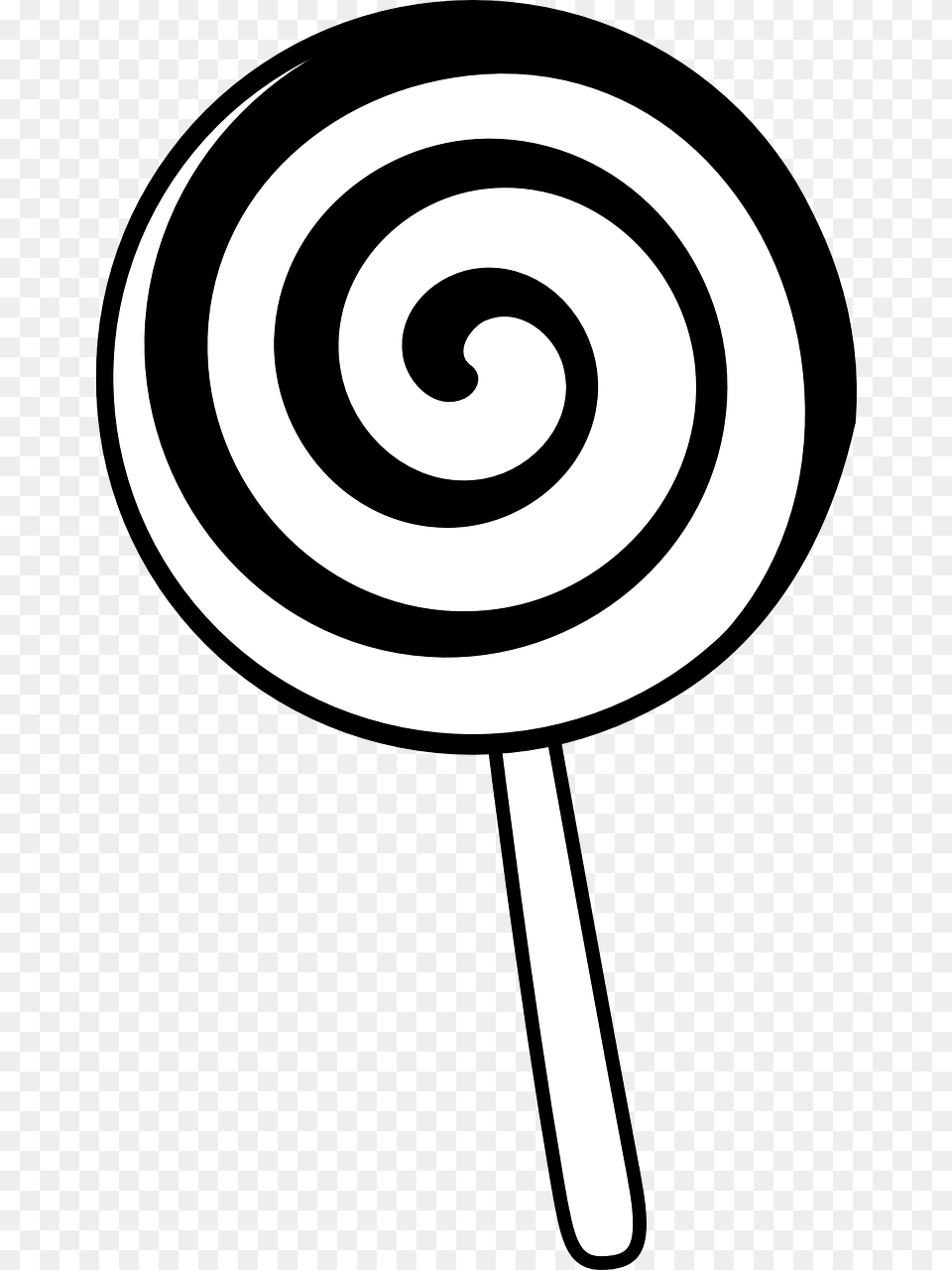 Lollipop Clipart Black And White, Candy, Food, Sweets Free Png