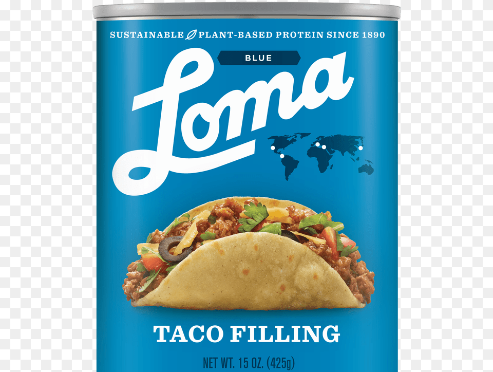 Loma Blue Taco Filling Loma Linda Fishless Tuna, Food, Hot Dog Free Transparent Png