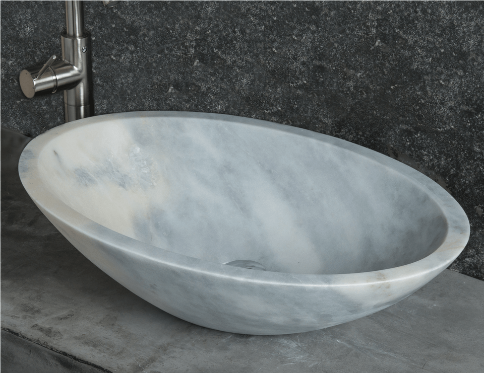 London Basin Bardiglio Marble Bathroom Sink Free Png