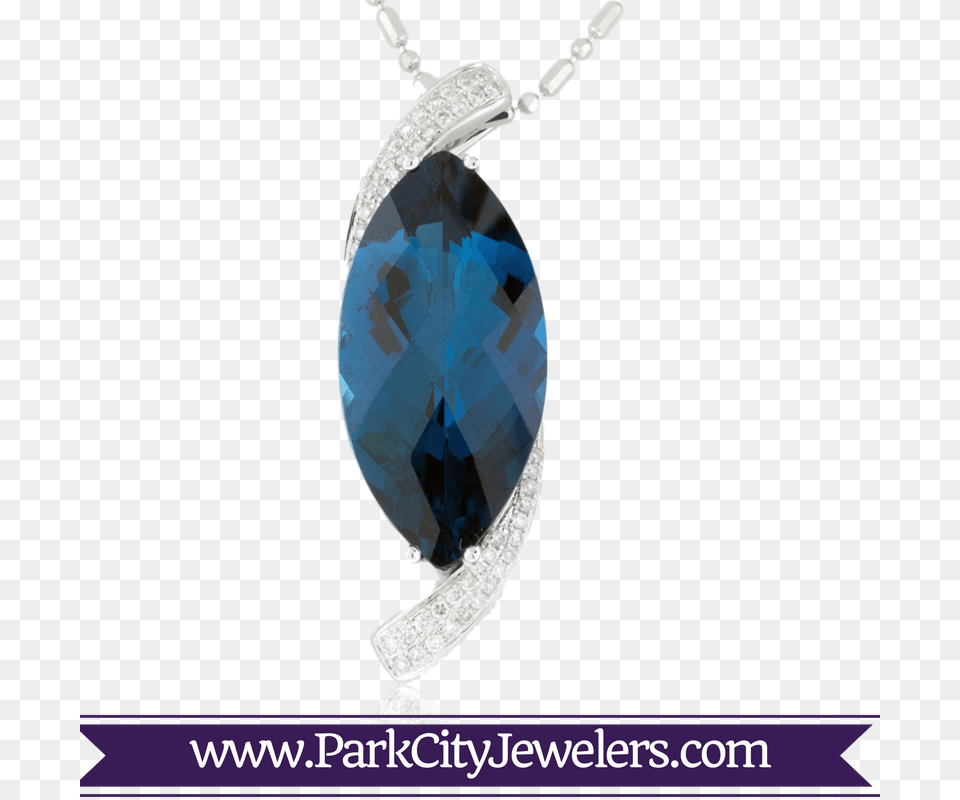 London Blue Topaz And Diamond Necklace Pendant, Accessories, Gemstone, Jewelry, Sapphire Free Png Download