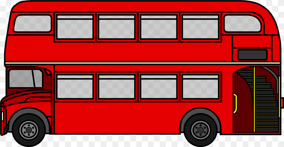 London Bus Clipart Cartoon Double Decker Bus, Double Decker Bus, Tour Bus, Transportation, Vehicle Png