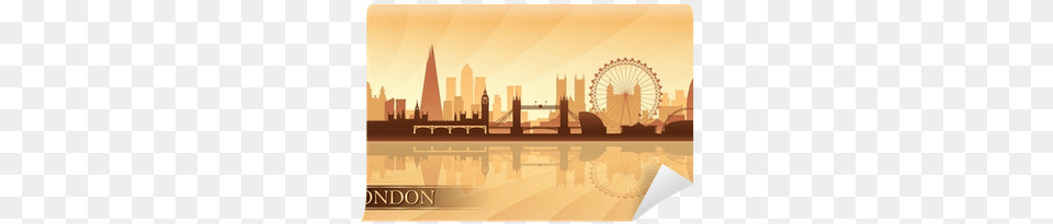 London City Skyline Silhouette Background Wall Mural London Skyline Notebook Amp Journal Productivity, Nature, Outdoors, Scenery, Landscape Free Transparent Png