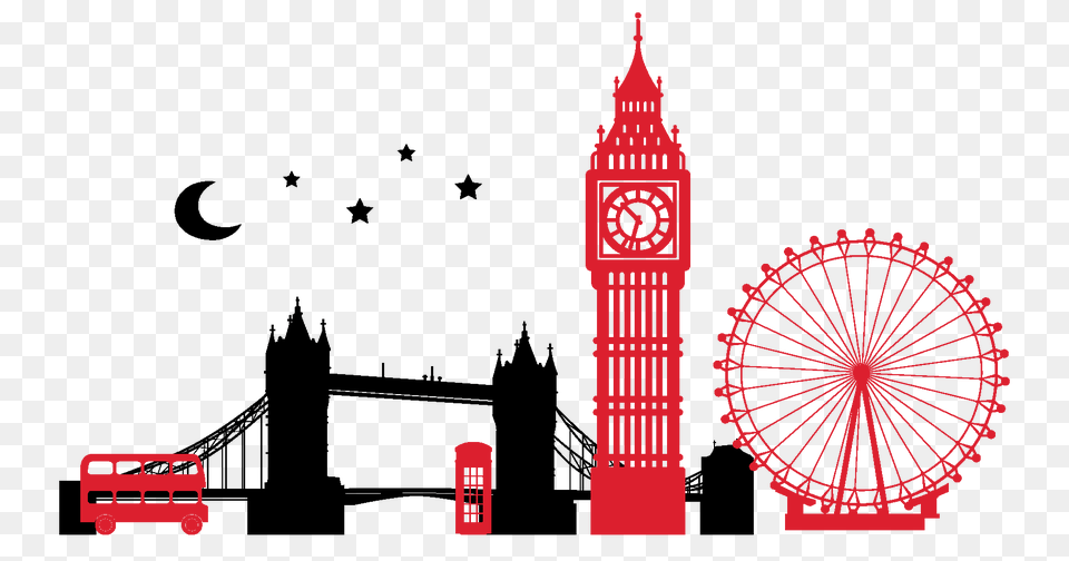 London Clipart Group With Items, Architecture, Building, Clock Tower, Tower Free Transparent Png