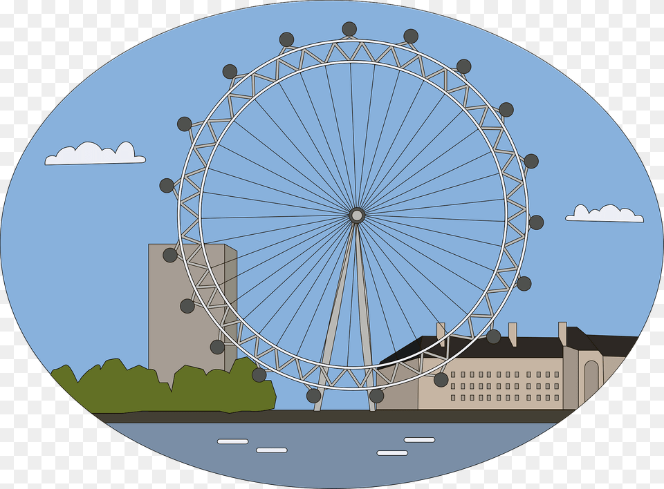 London Eye Clipart, Amusement Park, Ferris Wheel, Fun, Machine Free Png Download