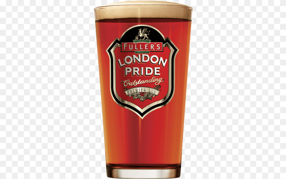 London Pride Pint Chiswick, Alcohol, Beer, Beverage, Glass Png