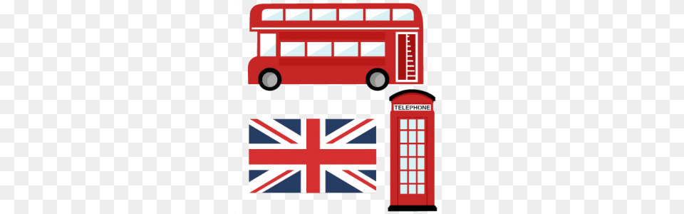 London Set Scrapbook Cute Clipart, Bus, Transportation, Vehicle, Double Decker Bus Free Transparent Png