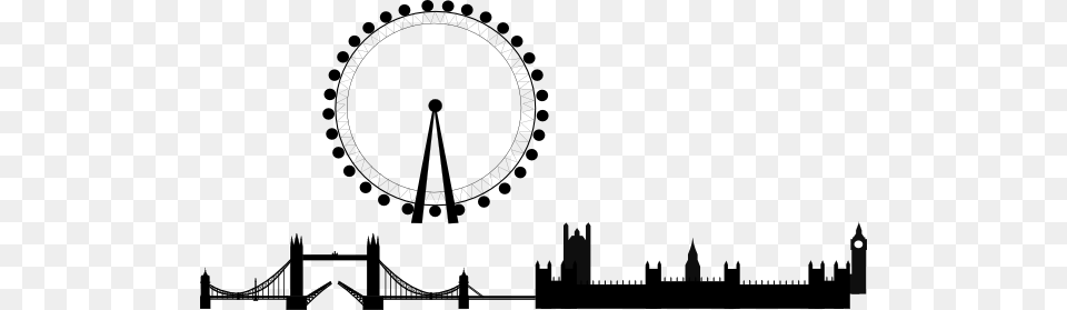 London Skyline Big Clip Art, Amusement Park, Ferris Wheel, Fun Png Image