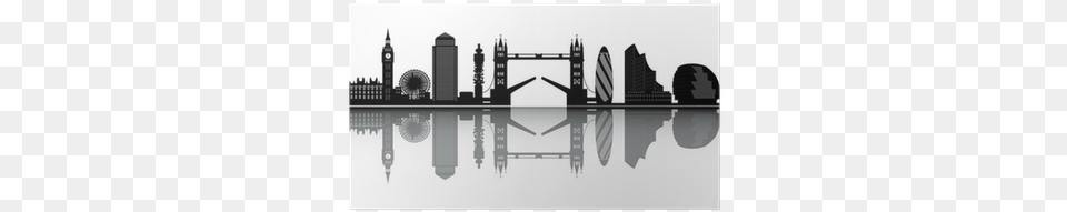 London Skyline Silhouette, Architecture, Building, City, Clock Tower Png