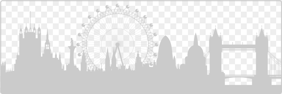 London Skyline Silhouette Download London Skyline Vector, Machine, Wheel, Amusement Park, Ferris Wheel Free Transparent Png