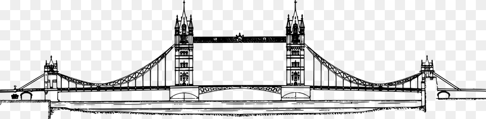 London Tower Bridge London Bridge Tower Of London Blueprint Of London Bridge, Gray Free Transparent Png