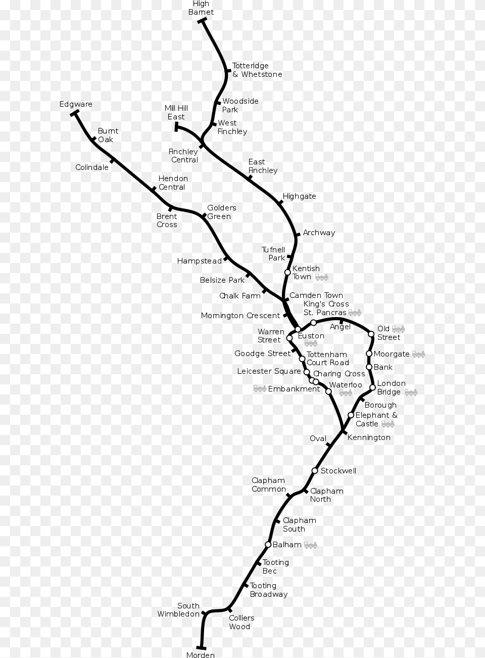 London Tube Map Northern Line Png