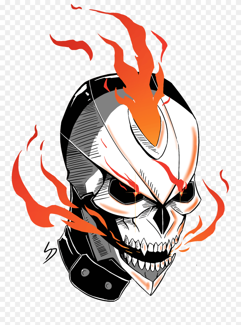 Lone Dragon Robbie Reyes Version Of Ghost Rider, Person, Art, Graphics, Book Free Png