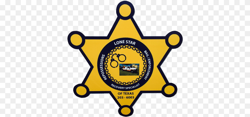 Lone Star Auto Recovery Services Of South Texas Badge, Logo, Symbol, Car, Transportation Png Image