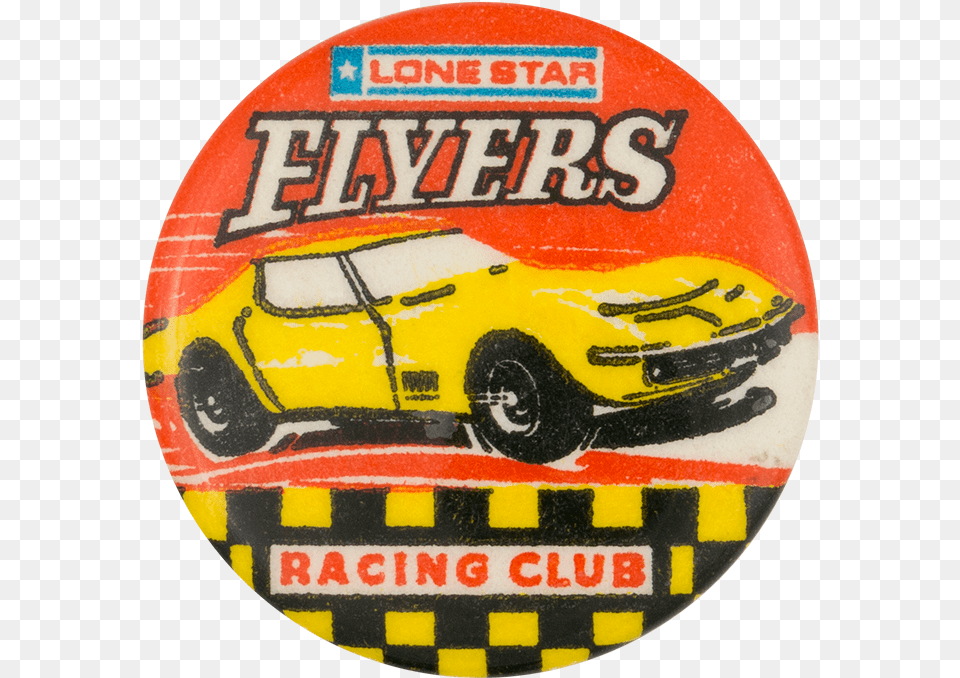 Lone Star Flyers Racing Club Club Button Museum Sports Car, Logo, Machine, Wheel, Symbol Png Image