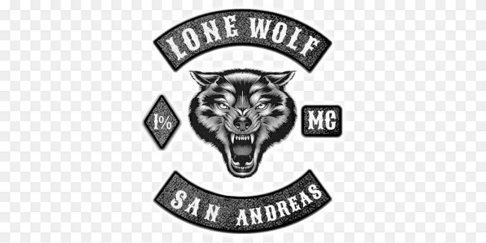 Lone Wolf Mc Alpha Wolf Beach Towel, Logo, Emblem, Symbol, Badge Free Png Download