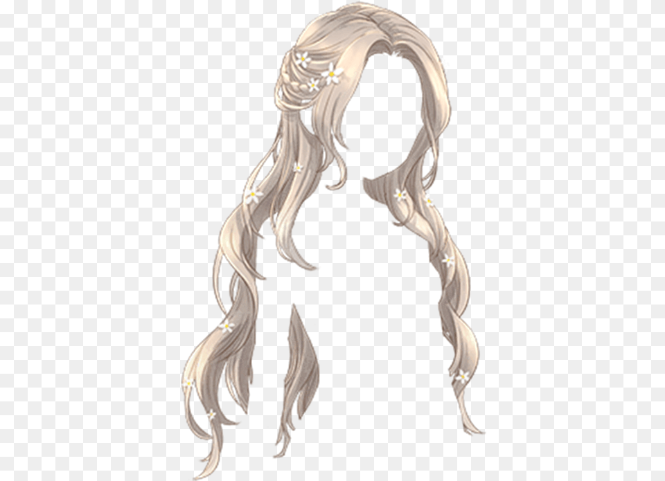 Long Anime Girl Hair, Adult, Blonde, Female, Person Png Image