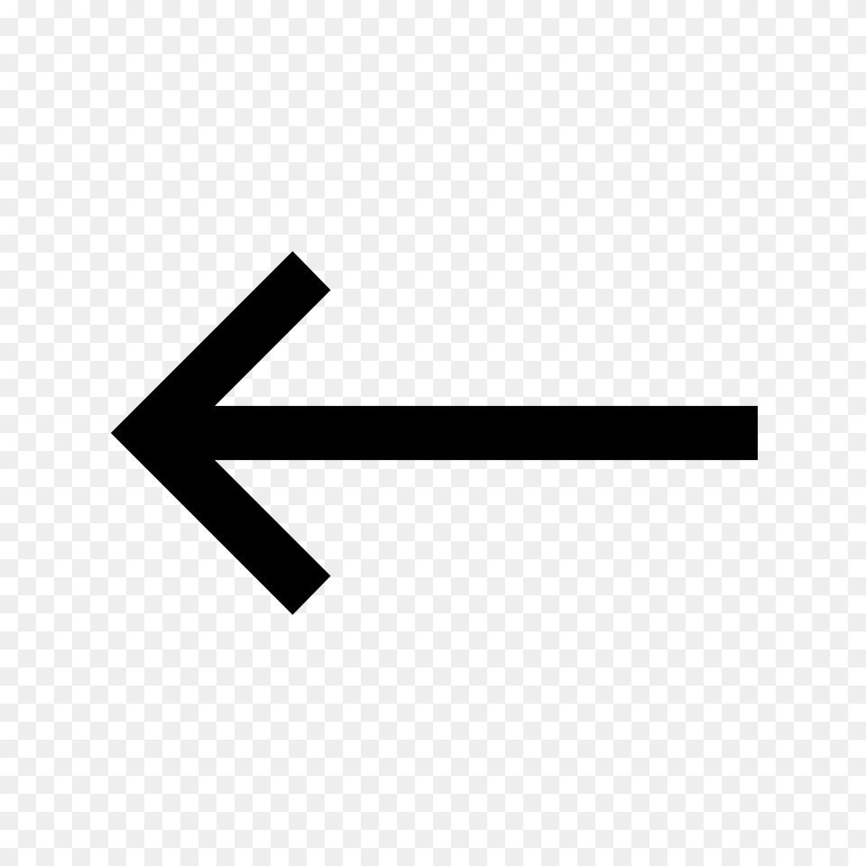 Long Arrow Left Icon, Gray Png