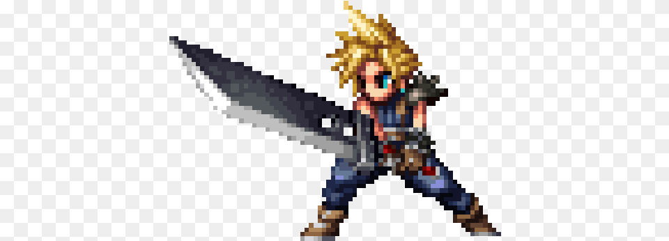 Long Awaited Cloud Strife Arrives To Cloud Strife Pixel Art, Person Free Png Download