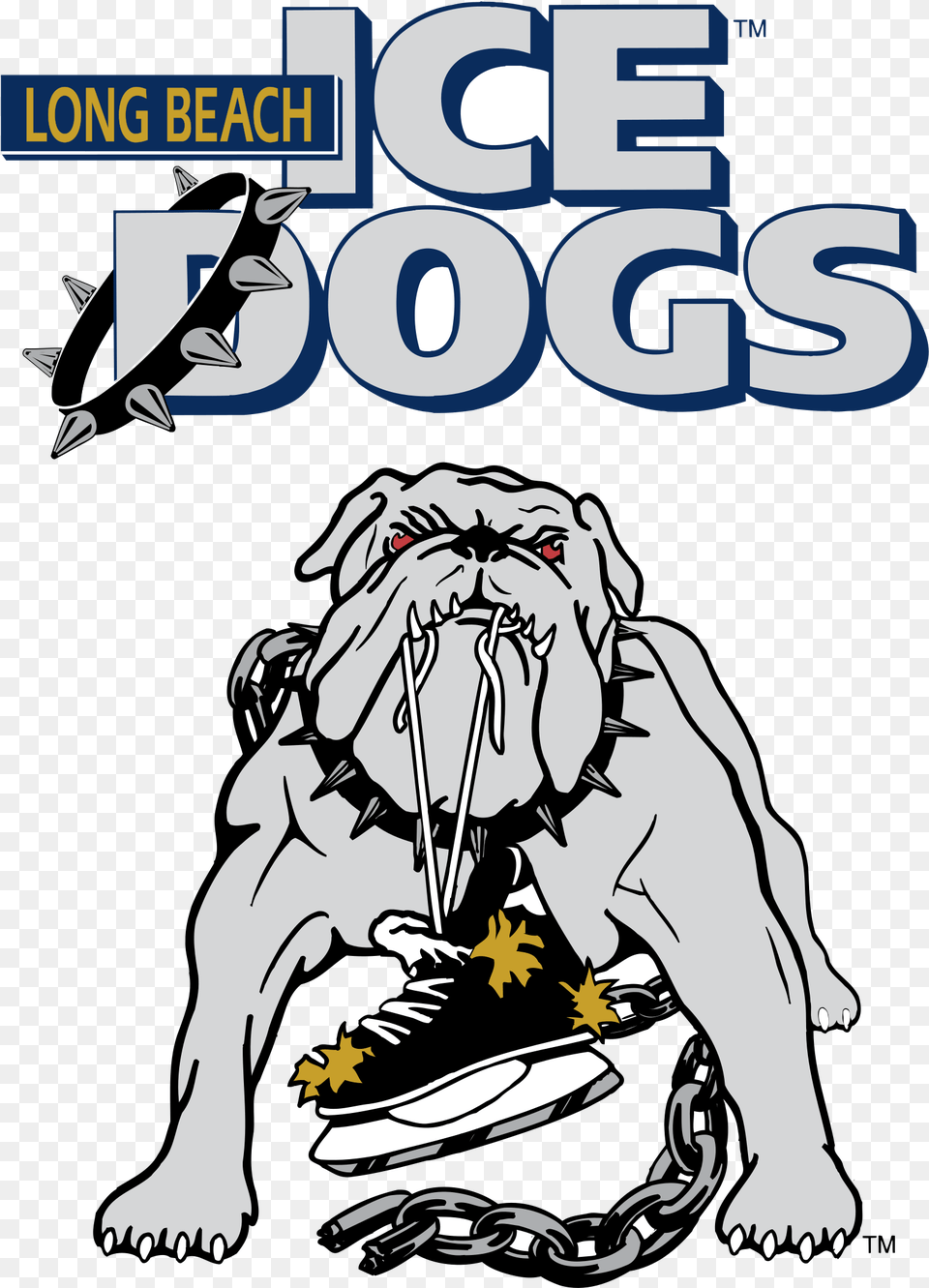 Long Beach Ice Dogs Logo Transparent Long Beach Ice Dogs, Book, Comics, Publication, Baby Free Png