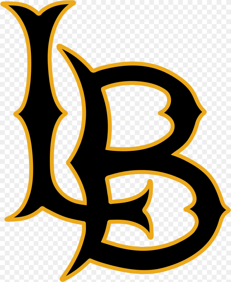 Long Beach State Baseball Logo, Symbol, Text, Alphabet, Ampersand Png