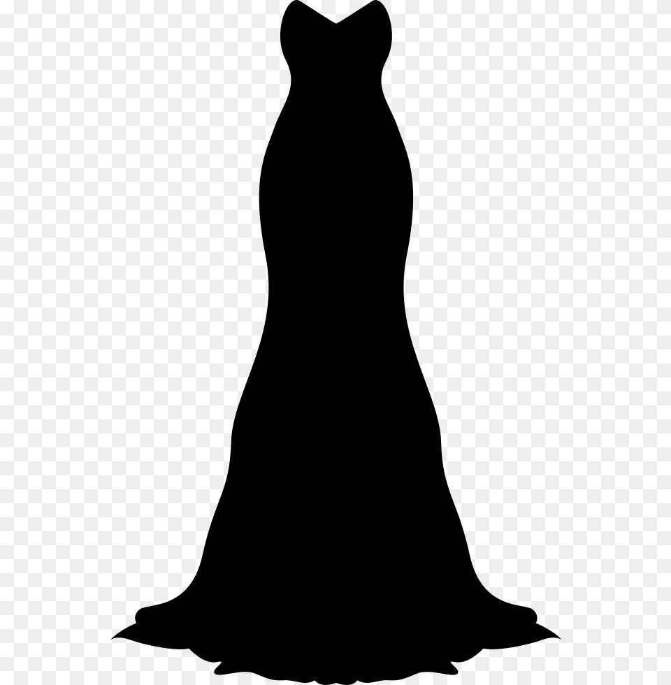 Long Black Gown Comments Icon, Silhouette, Fashion, Adult, Bride Png