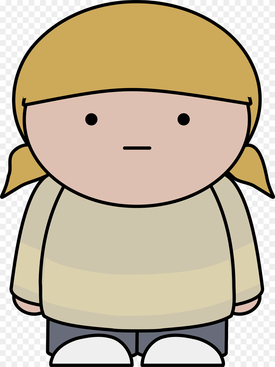 Long Blond Haired Neutral Girl Clipart, Clothing, Hardhat, Helmet, Toy Free Png Download