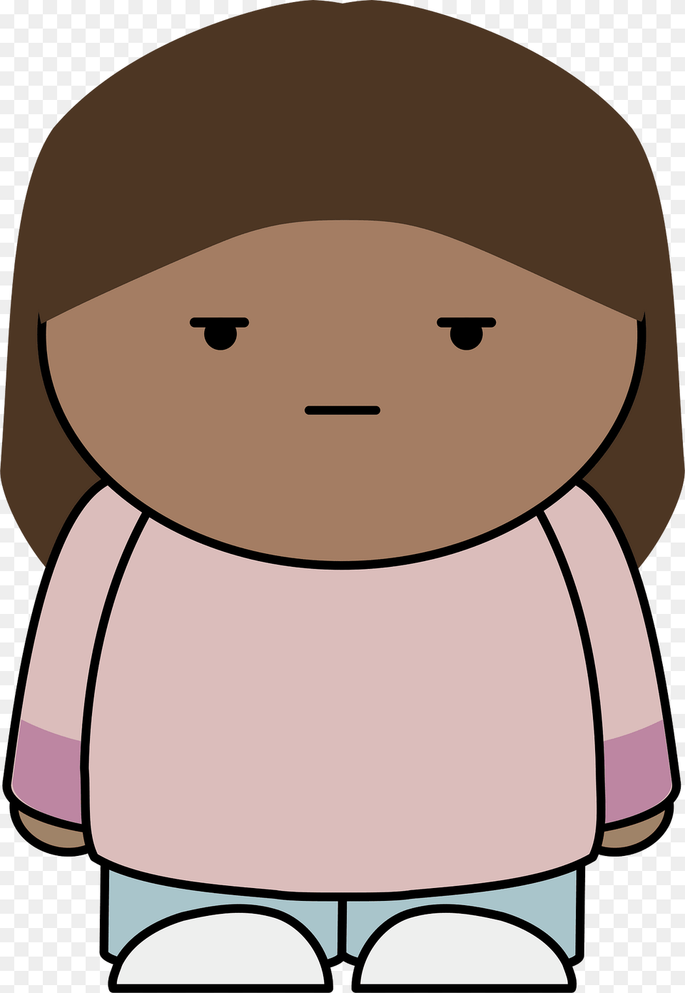 Long Brown Haired Neutral Girl Clipart, Baby, Person, Toy Free Png