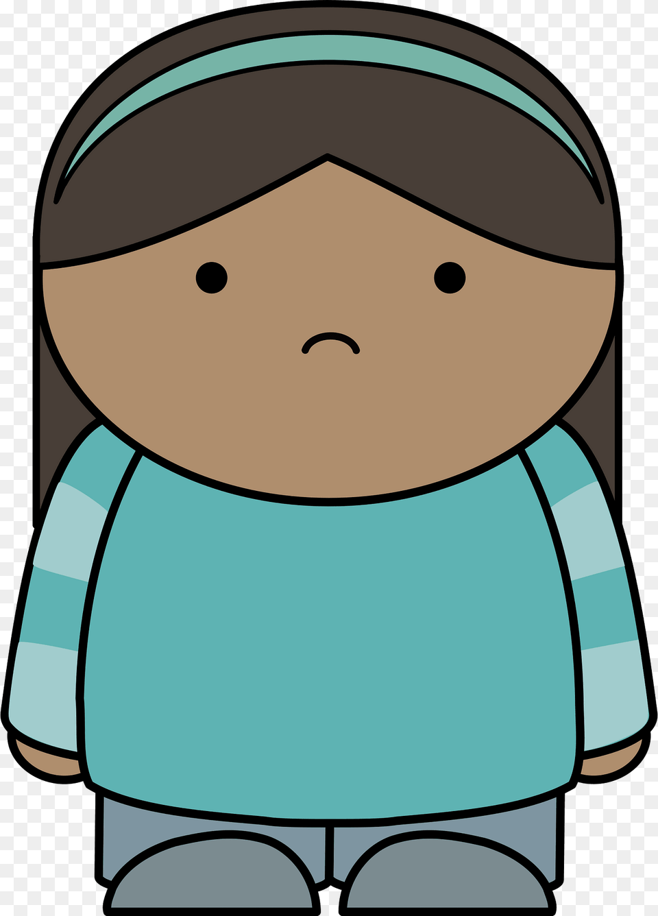 Long Brown Haired Sad Girl Clipart, Toy, Baby, Person, Doll Png