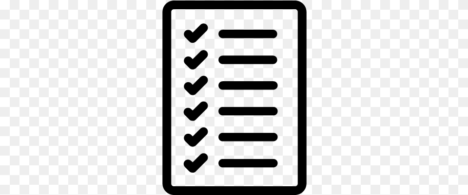 Long Checklist Vector Checklist Icon, Gray Png Image