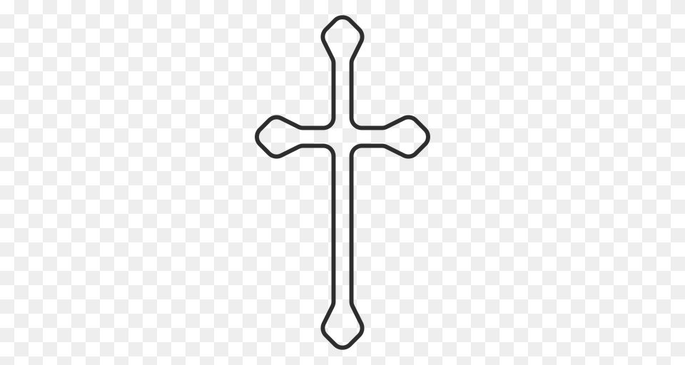 Long Christian Cross Stroke Icon, Symbol Png