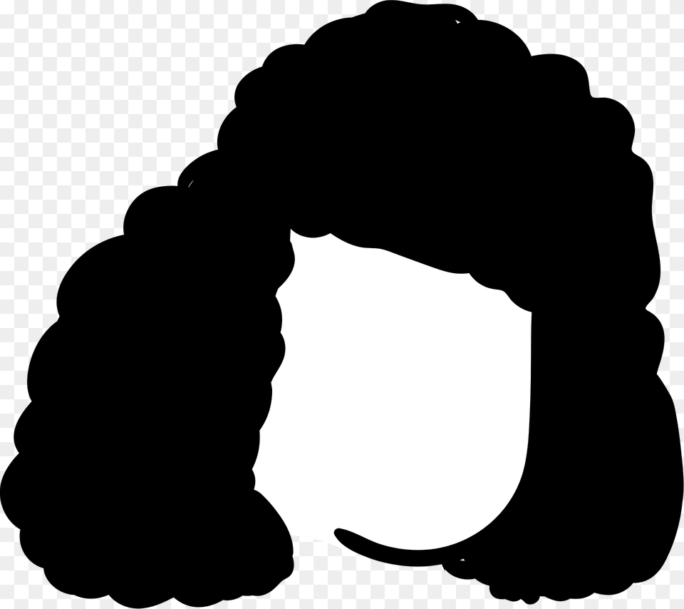 Long Curly Hair Style Clipart, Clothing, Hat, Food, Produce Png