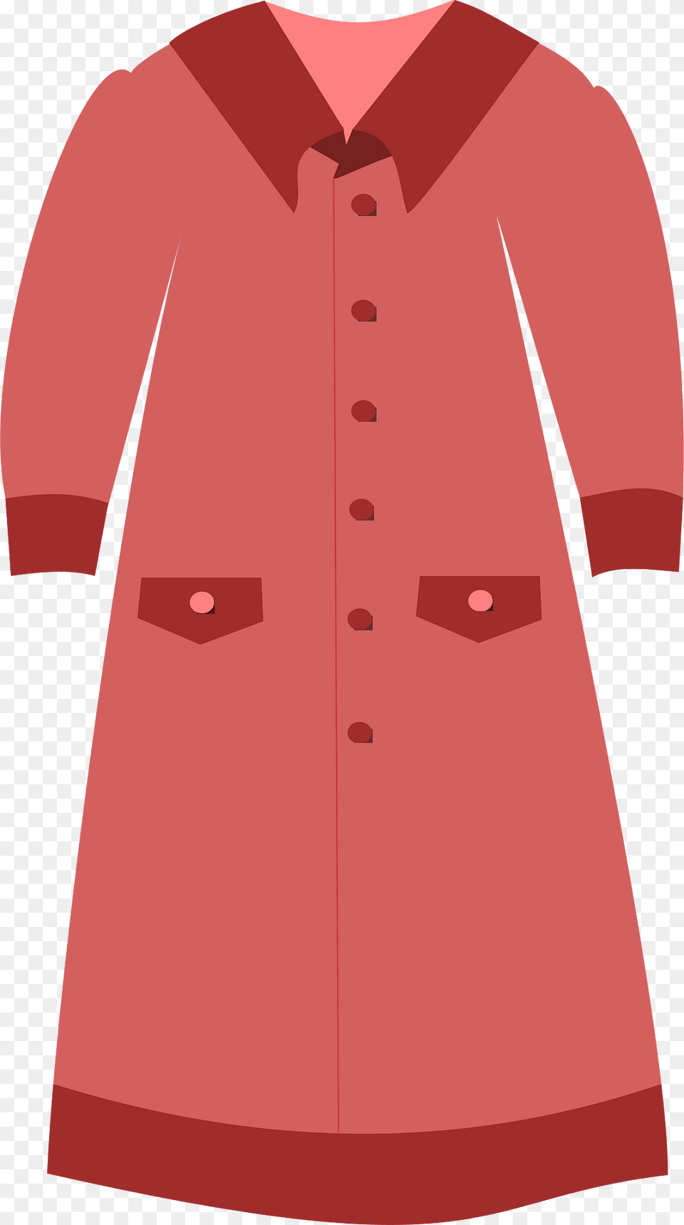 Long Dress Clipart, Clothing, Coat, Long Sleeve, Shirt Png Image