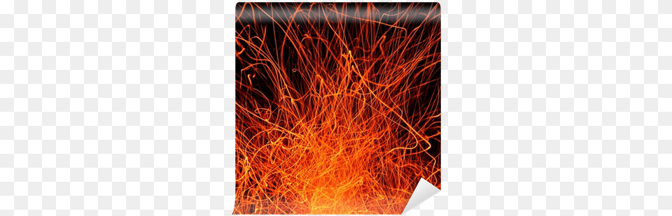 Long Exposure Photo Of Fire Sparkles Wall Mural Pixers Exposure, Mountain, Nature, Outdoors, Bonfire Free Png