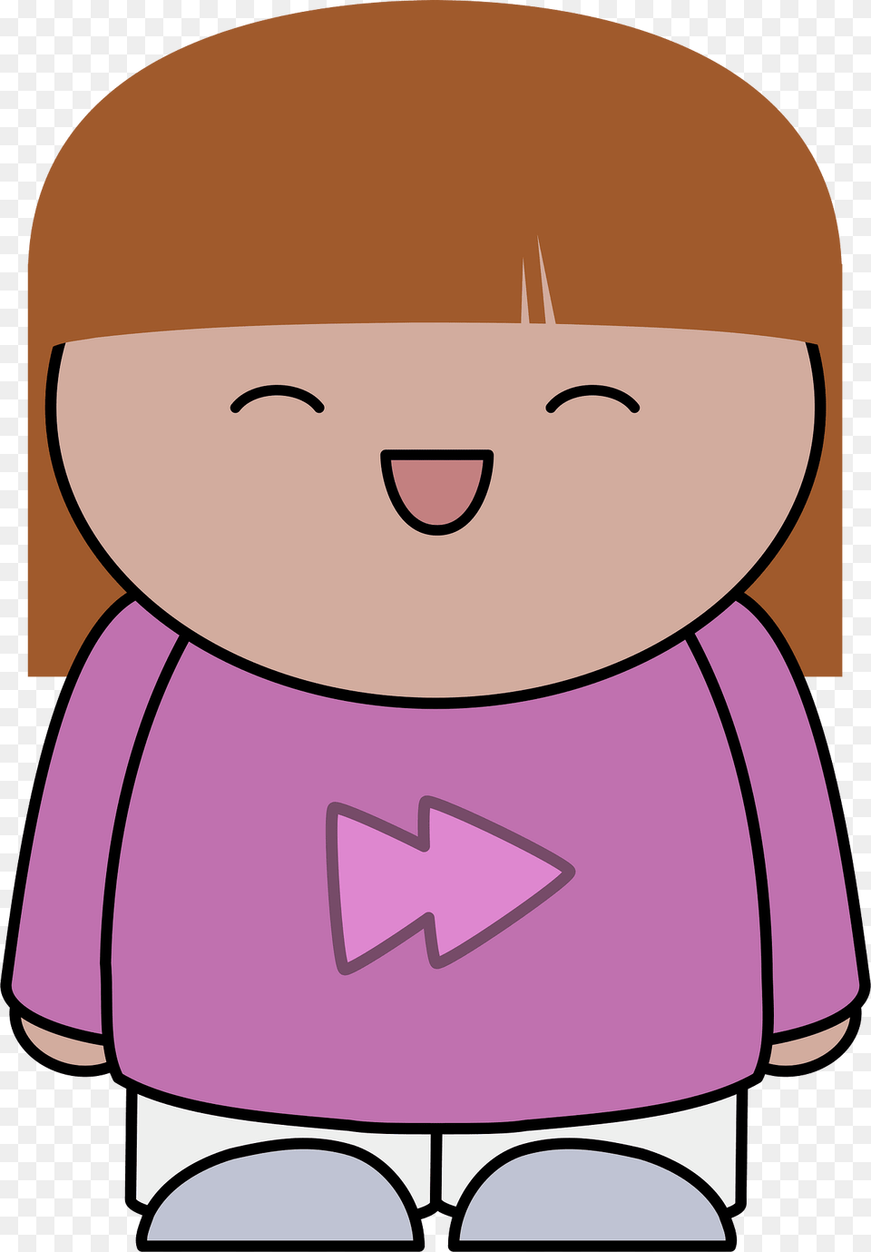 Long Ginger Haired Happy Girl Clipart, Baby, Person, Face, Head Png