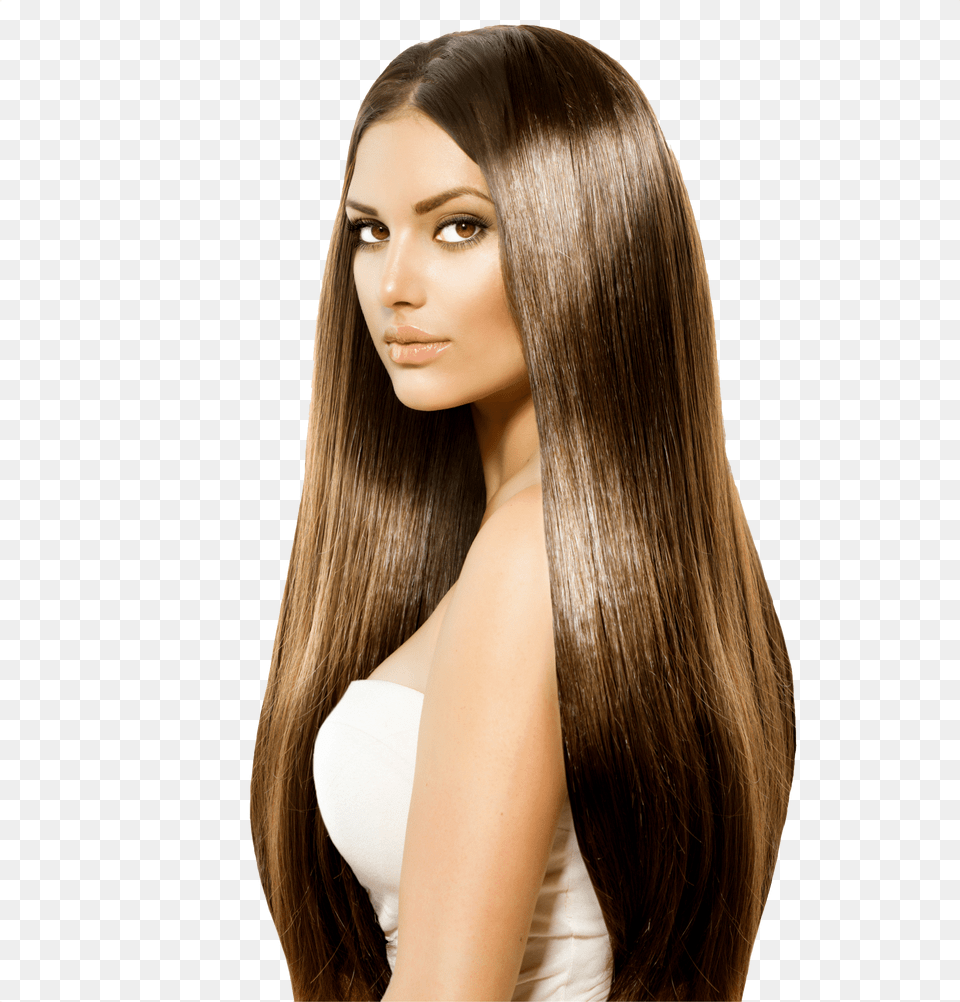 Long Hair Silky Brown Brazilian Hair Treatment Model, Adult, Face, Female, Head Png