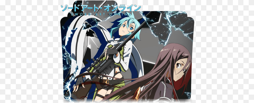 Long Hair Sword Art Online 2 Folder Icon, Book, Comics, Publication, Adult Png