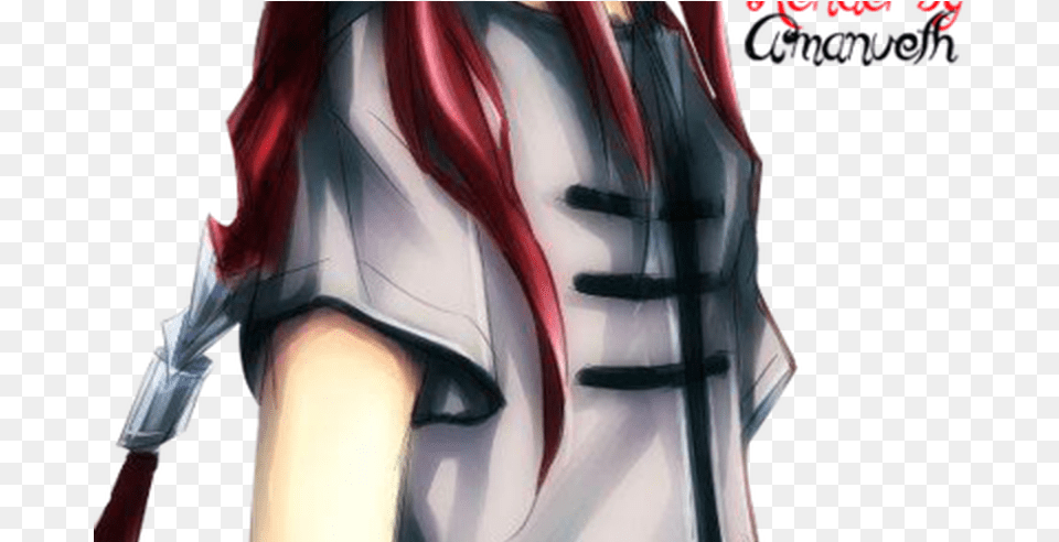 Long Haired Anime Guy Google Search Red Haired Anime Anime Boy Long Hair, Book, Comics, Publication, Adult Free Transparent Png