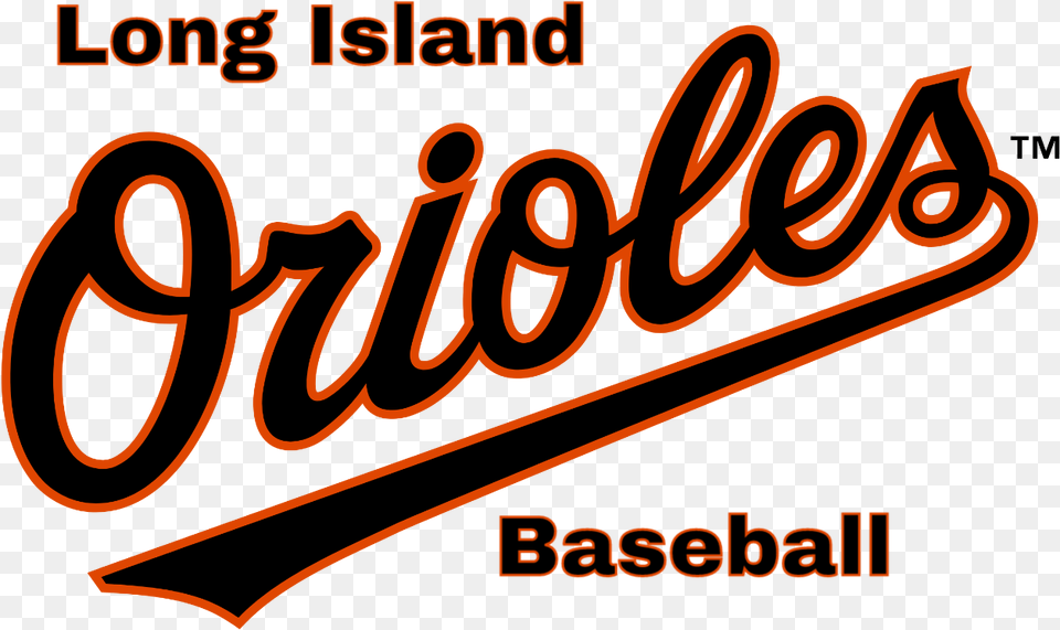 Long Island Orioles Baseball Logo Calligraphy, Light, Text, Dynamite, Weapon Free Png Download