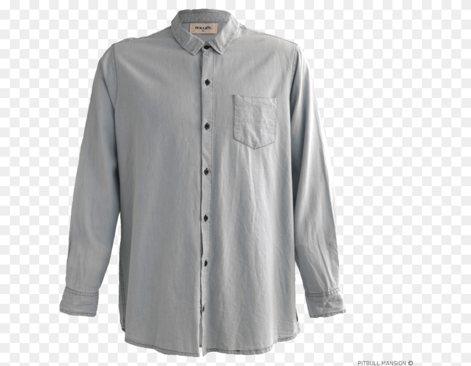 Long Line Split Pocket Shirt, Clothing, Dress Shirt, Long Sleeve, Sleeve Free Png Download