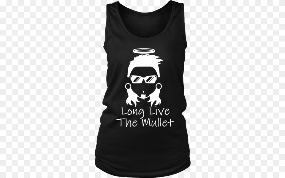 Long Live The Mullet Womens Tank T Shirt, Clothing, T-shirt, Tank Top, Person Png