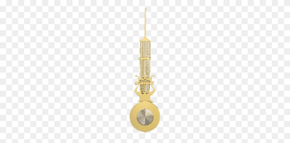 Long Lyre Pendulum, Accessories, Earring, Jewelry, Gold Free Png